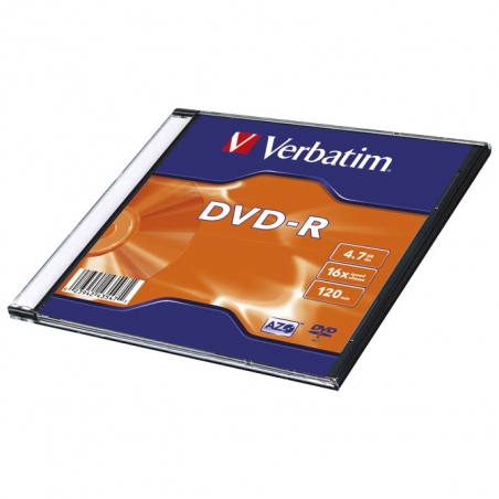 DVD-R 4,7/120 16x slim Mat Silver Verbatim 43547