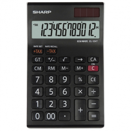 Kalkulator komercijalni 12 mesta Sharp EL-124T-WH crno beli blister