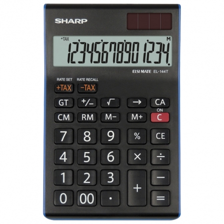 Kalkulator komercijalni 14 mesta Sharp EL-144T-BL crni blister