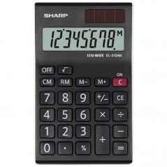 Kalkulator komercijalni  8 mesta Sharp EL-310AN-WH crni blister