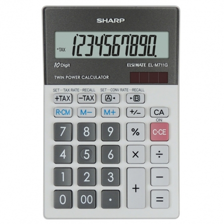 Kalkulator komercijalni 10 mesta Sharp EL-M711G-GY sivi blister