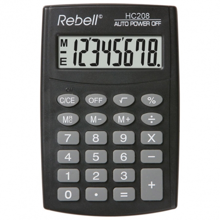 Kalkulator džepni  8 mesta Rebell RE-HC208 BX crni