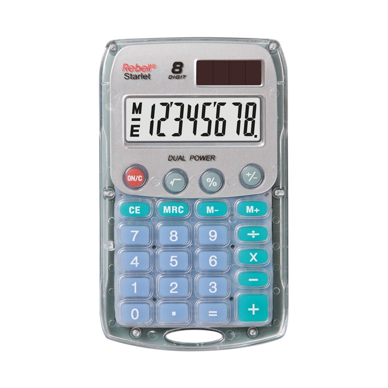 Kalkulator džepni  8 mesta Rebell RE-STARLET BX sivi