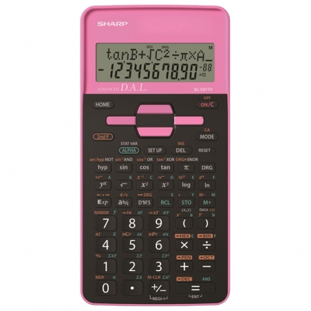 Kalkulator tehnički 10mesta 273 funkcije Sharp EL-531THB-PK crno roze blister