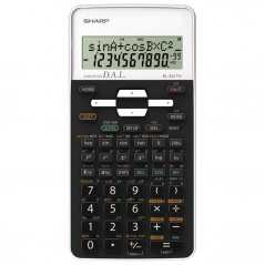 Kalkulator tehnički 10mesta 273 funkcije Sharp EL-531THB-WH crno beli blister