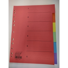 Pregradni karton u boji A4 180gr, 1/6, Quantus O+CO