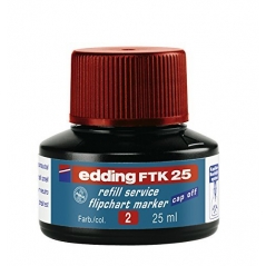 Refil za flipchart markere E-FTK 25, 25ml Edding crvena