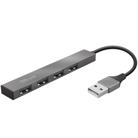 Hub TRUST HALYX USB2.0/4xUSB/Aluminjum/siva
