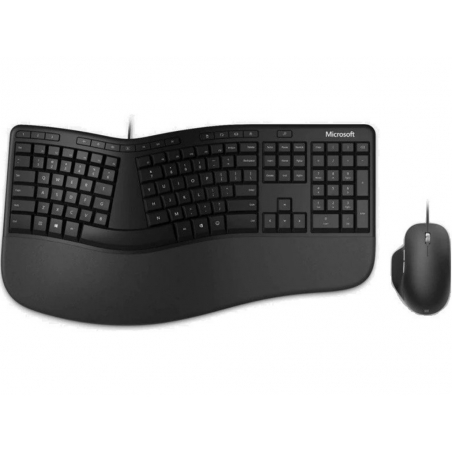 Miš+tastatura MICROSOFT Ergonomic Desktop/žična/crna