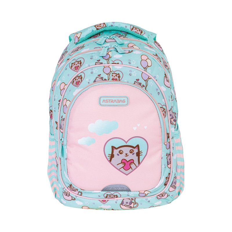 Ranac đački anatomski 3zipa AB330 Kitty's Word 24.Astrabag 502024001 svetlo roze