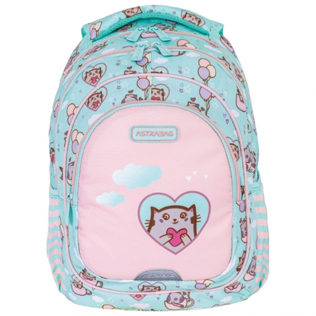 Ranac đački anatomski 3zipa AB330 Kitty's Word 24.Astrabag 502024001 svetlo roze
