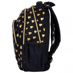 Ranac đački anatomski 3zipa AB330 Golden Teddy 24.Astrabag 502024089 crno-zlatni