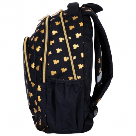 Ranac đački anatomski 3zipa AB330 Golden Teddy 24.Astrabag 502024089 crno-zlatni