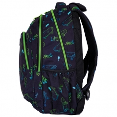 Ranac đački anatomski 3zipa AB330 Skate Lifestyle 24.Head 502024037 crno-zeleni