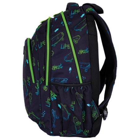 Ranac đački anatomski 3zipa AB330 Skate Lifestyle 24.Head 502024037 crno-zeleni
