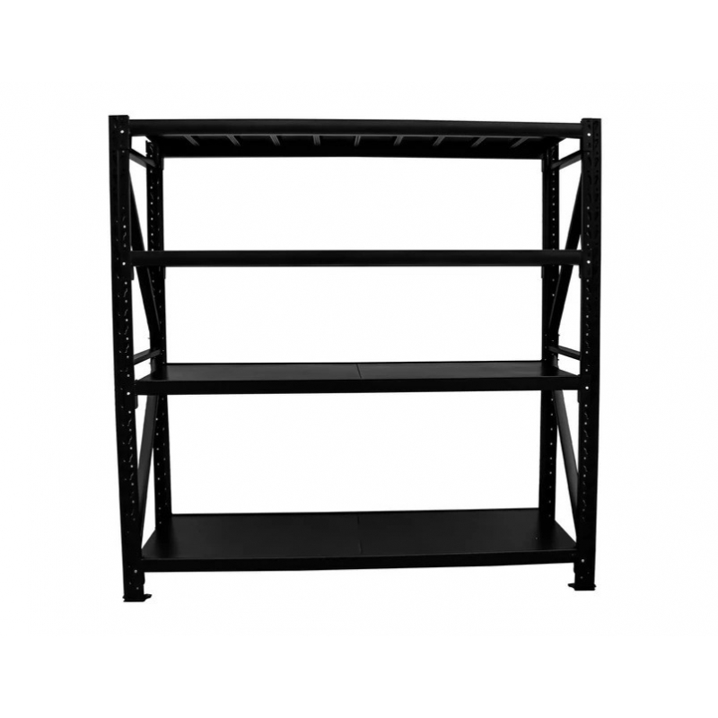 Metal Shelf BLACK 2000 (2000mm x 2000mm x 600mm, 4 Shelves)