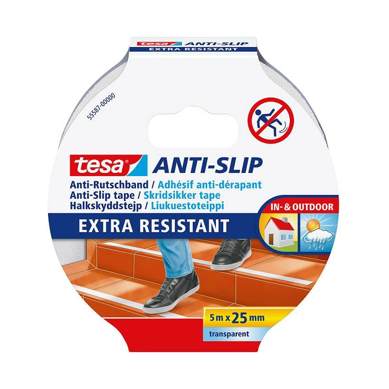Selotejp - Traka lepljiva antiklizna 25mm/ 5m Tesa 55587 prozirna blister