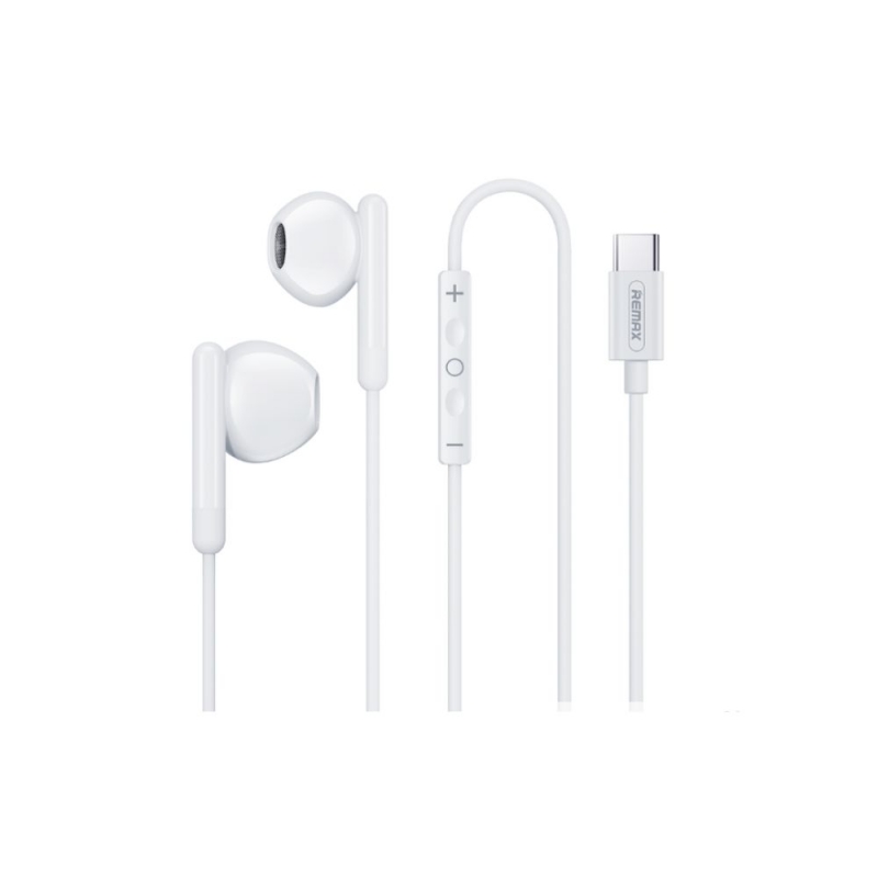 REMAX RM-522a White Type-C Wired Earphones (With Digital Interface)