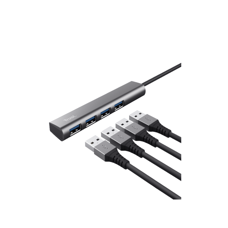 Adapter TRUST HALYX USB-3.2/4xUSB/siva