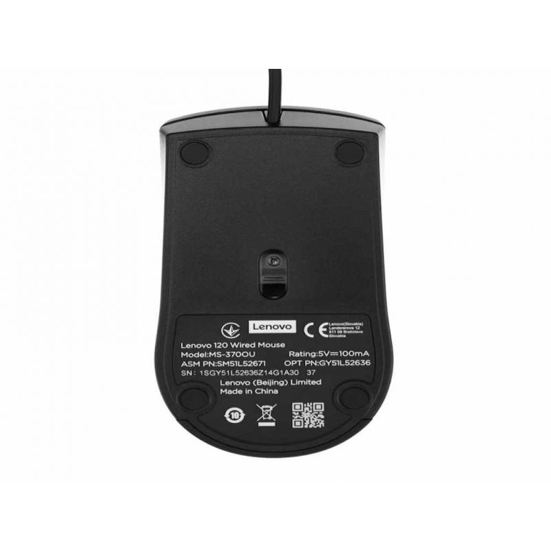 Miš LENOVO 120 žični/1600dpi/crna
