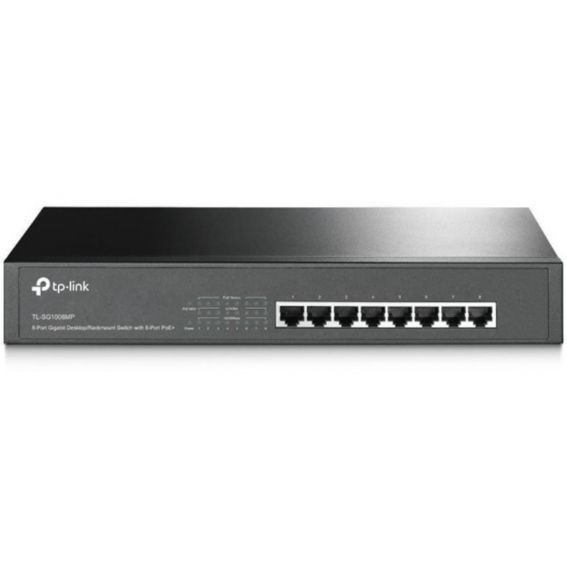 Switch TP-LINK TL-SG1008MP Gigabit/8x RJ45/10/100/1000Mbps/8x PoE+/Rackmount metalno  kućište
