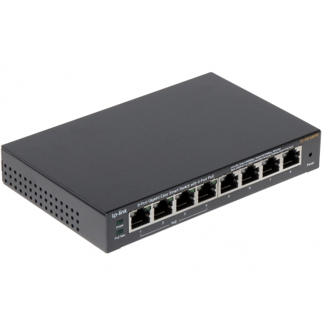Switch TP-LINK TL-SG108PE Gigabit/8xRJ45/10/100/1000Mbps/eSmart/4xPoE/Desktop metalno kućište