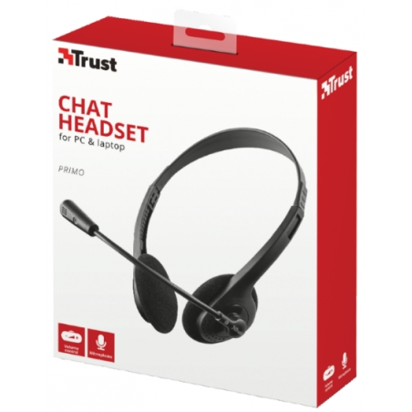 Slušalice TRUST Primo ChatHeadset žične/3,5mm+2x3,5mm/crna