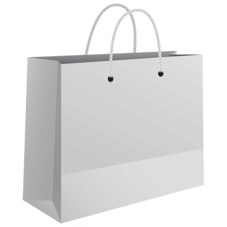 Kese ukrasne 50x37x12cm sjajne plastificirane Fornax bele