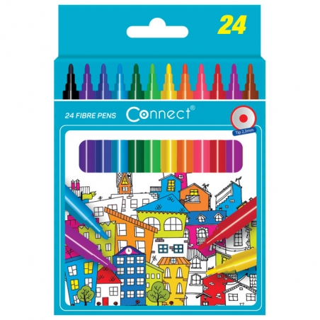 Flomaster školski 24boje karton Connect 305597 blister