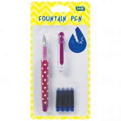 Nalivpero školsko+4patrone Educa plavo/roze blister