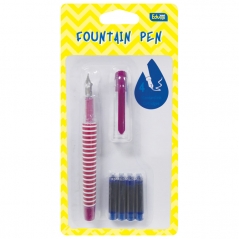 Nalivpero školsko+4patrone Educa 9072 plavo/roze blister
