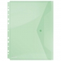 Fascikla koverta s dugmetom A4 pp uložna Donau 8540001PL-06 providno zelena