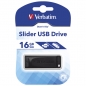 Memorija USB  16Gb Drive Slider Verbatim 98696 crna blister