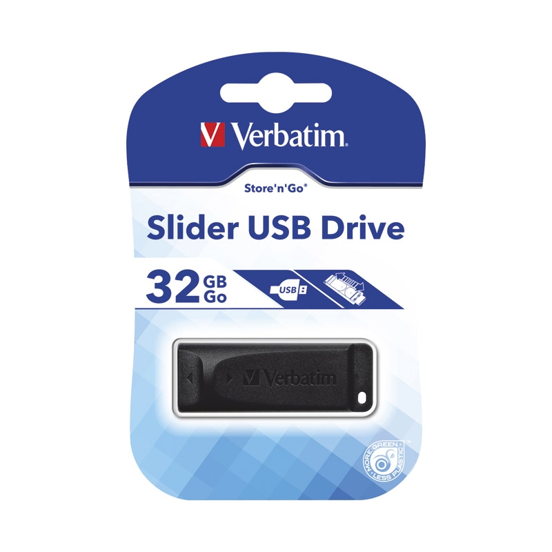 Memorija USB  32Gb Drive Slider Verbatim 98697 crna blister