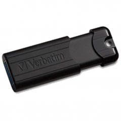 Memorija USB 3.0  64Gb PinStripe Verbatim 49318 crna blister