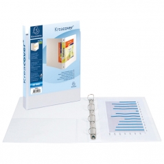 Mapa uložna 4D prstena-fi60/rikna-90mm (550 listova) A4 pp 2 folije Exacompta 51945E bela