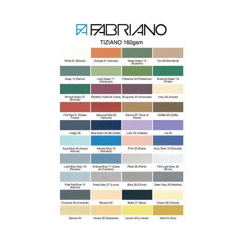 Papir boja B2 160g Tiziano Fabriano 52551013 salvia