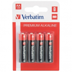 Baterija alkalna 1,5V AA pk4 Verbatim 49921 LR6 blister