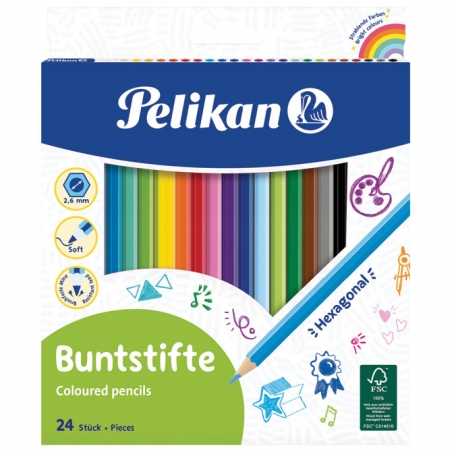 Boje drvene 24boje Pelikan 724013 blister
