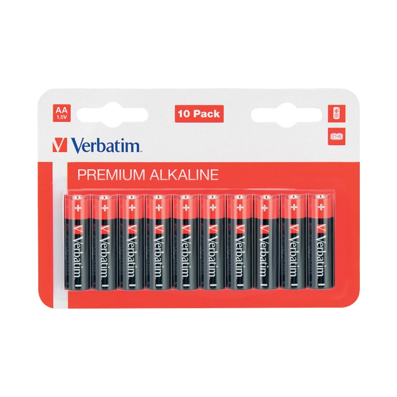 Baterija alkalna 1,5V AA pk10 Verbatim 49875 LR6