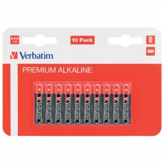 Baterija alkalna 1,5V AAA pk10 Verbatim 49874 LR3 blister