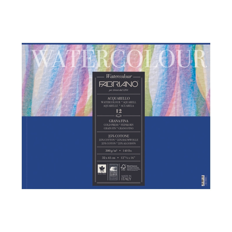 Papir Watercolour 50x70cm 300g Fabriano 63000235