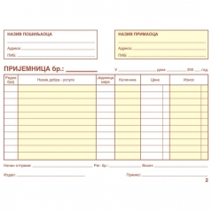 Obrazac otpremnica-prijemnica A5 NCR 100L Ilijanum 1035
