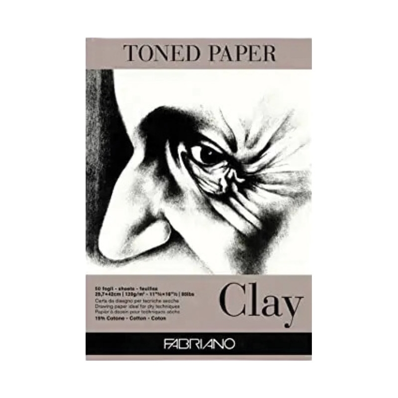 Blok Toned Paper Clay 29,7x42cm 50L 120g Fabriano 19100499 sivi