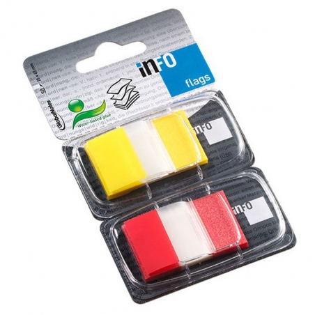 Zastavica 25x43mm 50L pk2 IN04 SGM 772904-537087.9 crvena/žuta blister!!
