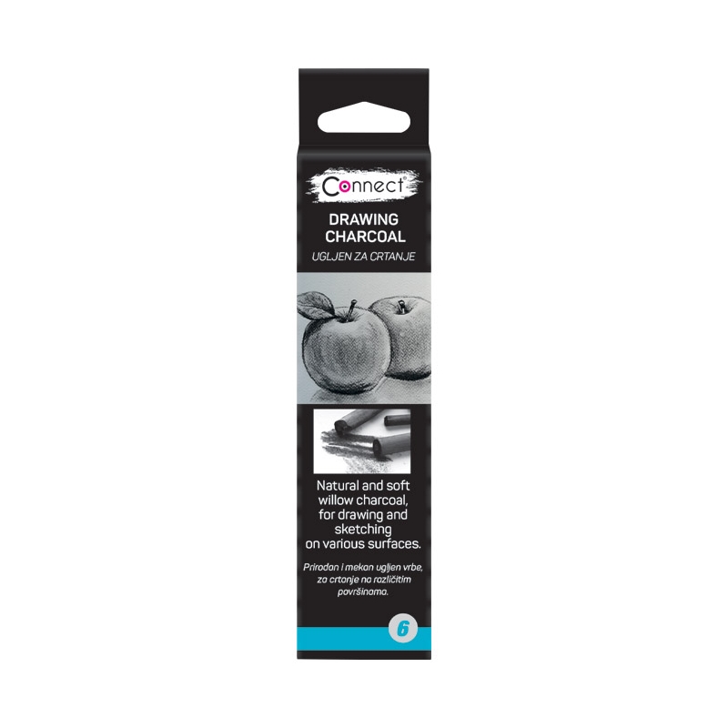 Ugljen za crtanje pk6 Connect 40827 blister