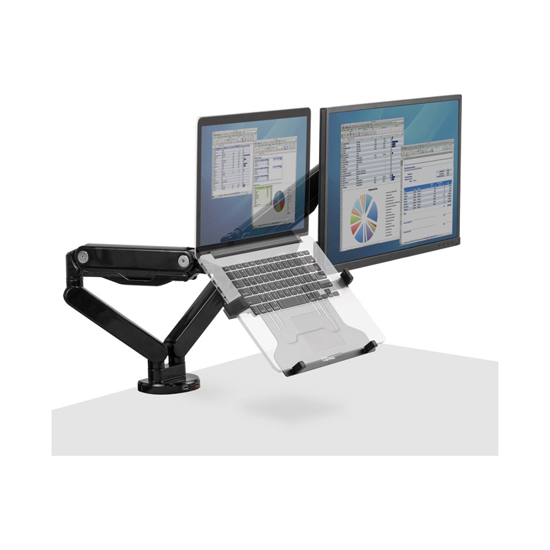 Nosač za 2/3 monitora-Dodatak za laptop Platinum Series Fellowes 8044101 crni
