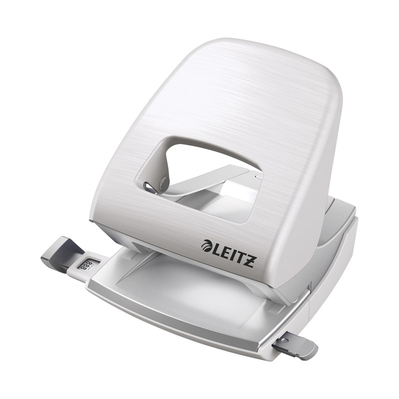 Bušač 2 rupe do  30 listova Metal Style Leitz 50060104 beli (arctic)