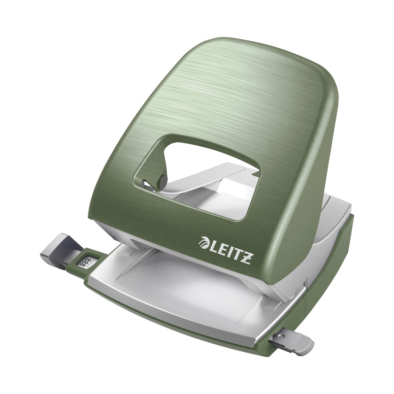 Bušač 2 rupe do  30 listova Metal Style Leitz 50060153 zeleni (celadon)