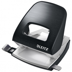 Bušač 2 rupe do  30 listova Metal Style Leitz 50060194 crni (satin)